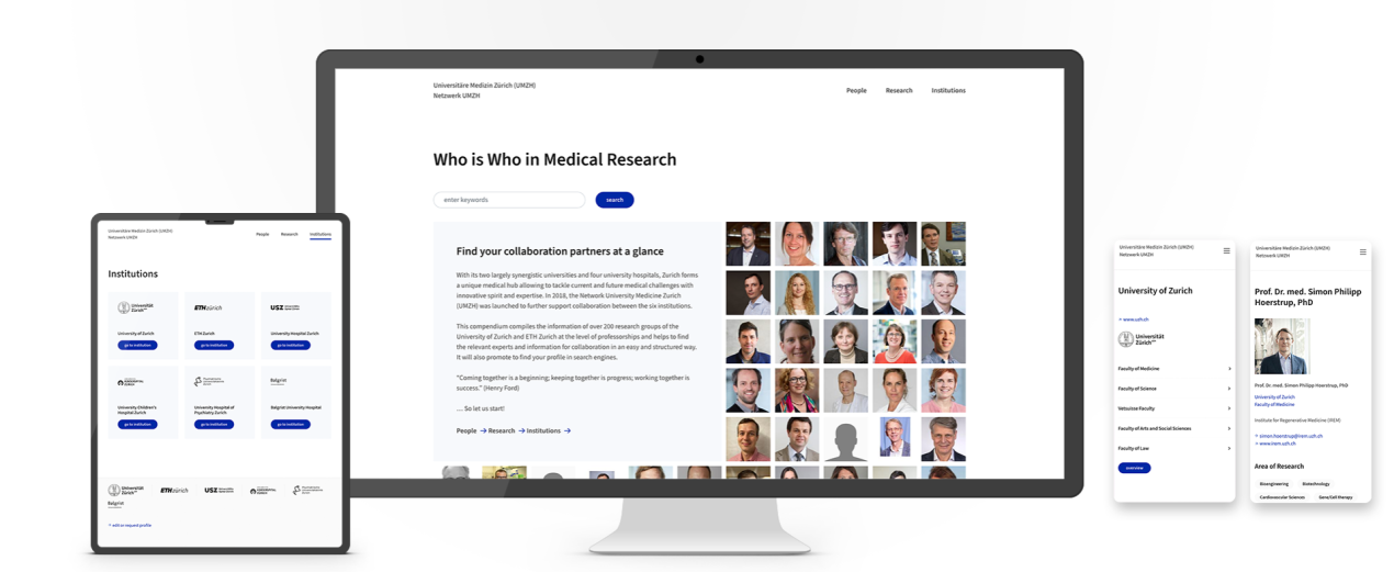 Universität Zürich: Kunde Webdesign