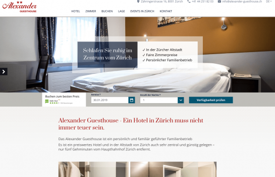 Hotel Alexander: Kunde Webdesign