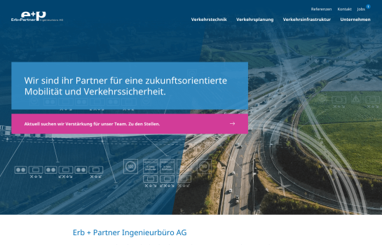 Erb + Partner Ingenieurbüro AG: Kunde Webdesign