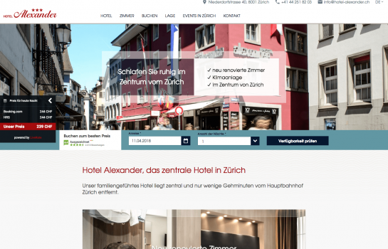Hotel Alexander: Kunde Webdesign
