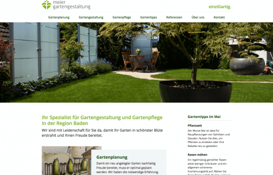 Meier Gartengestaltung: Kunde Webdesign