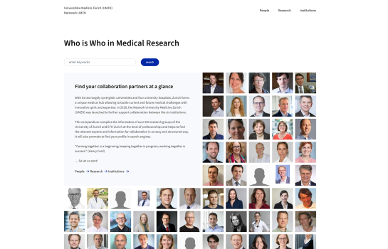 Universität Zürich: Kunde Webdesign